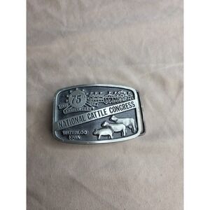 Men's Pewter 75th National Cattle Congress Commemorative Buckle